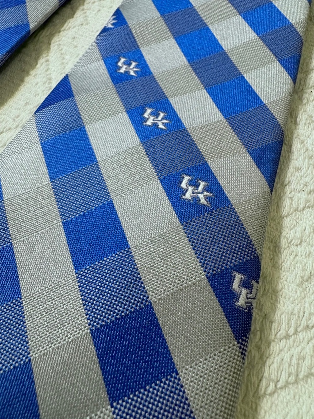 Eagles Wings University of Kentucky Wildcats Men's Gingham Plaid Tie